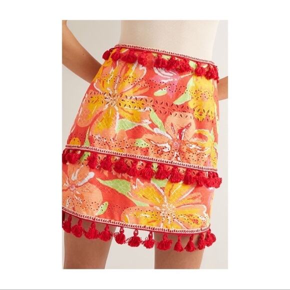 Anthropologie Verb Electra Eyelet Mini Skirt - Picture 7 of 8